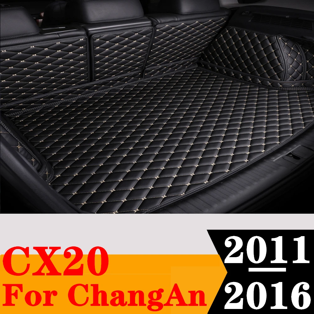 

Custom Full Set Car Trunk Mat For ChangAn CX20 2016 2015 2014 2013 2012 2011 Rear Cargo Liner Tail Boot Tray luggage Pad Parts