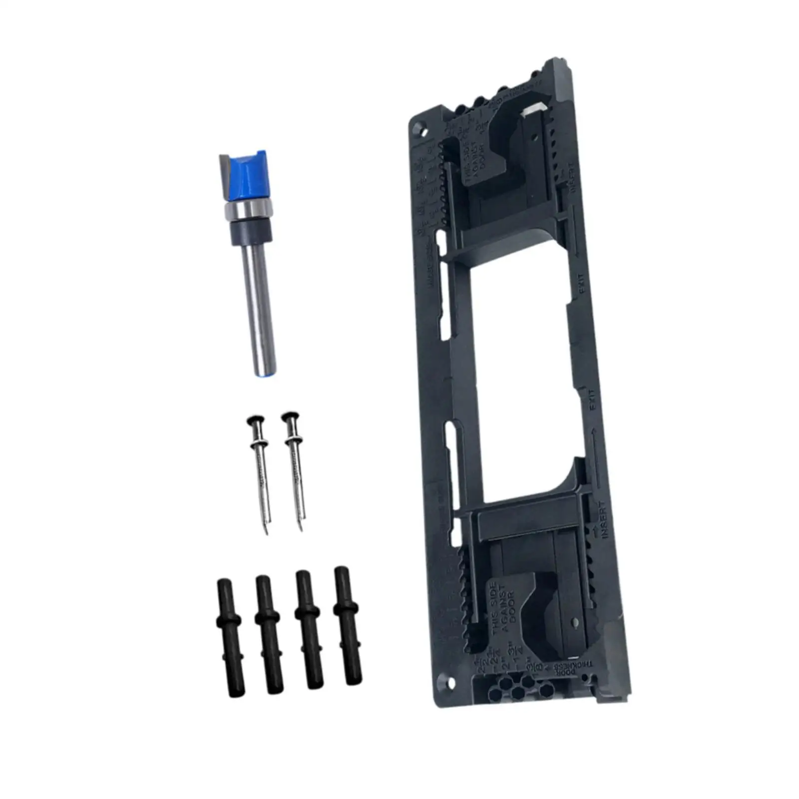 Door Hinge Jig Mortising Router Template ABS Installation Kit for Woodworking Door Fittings