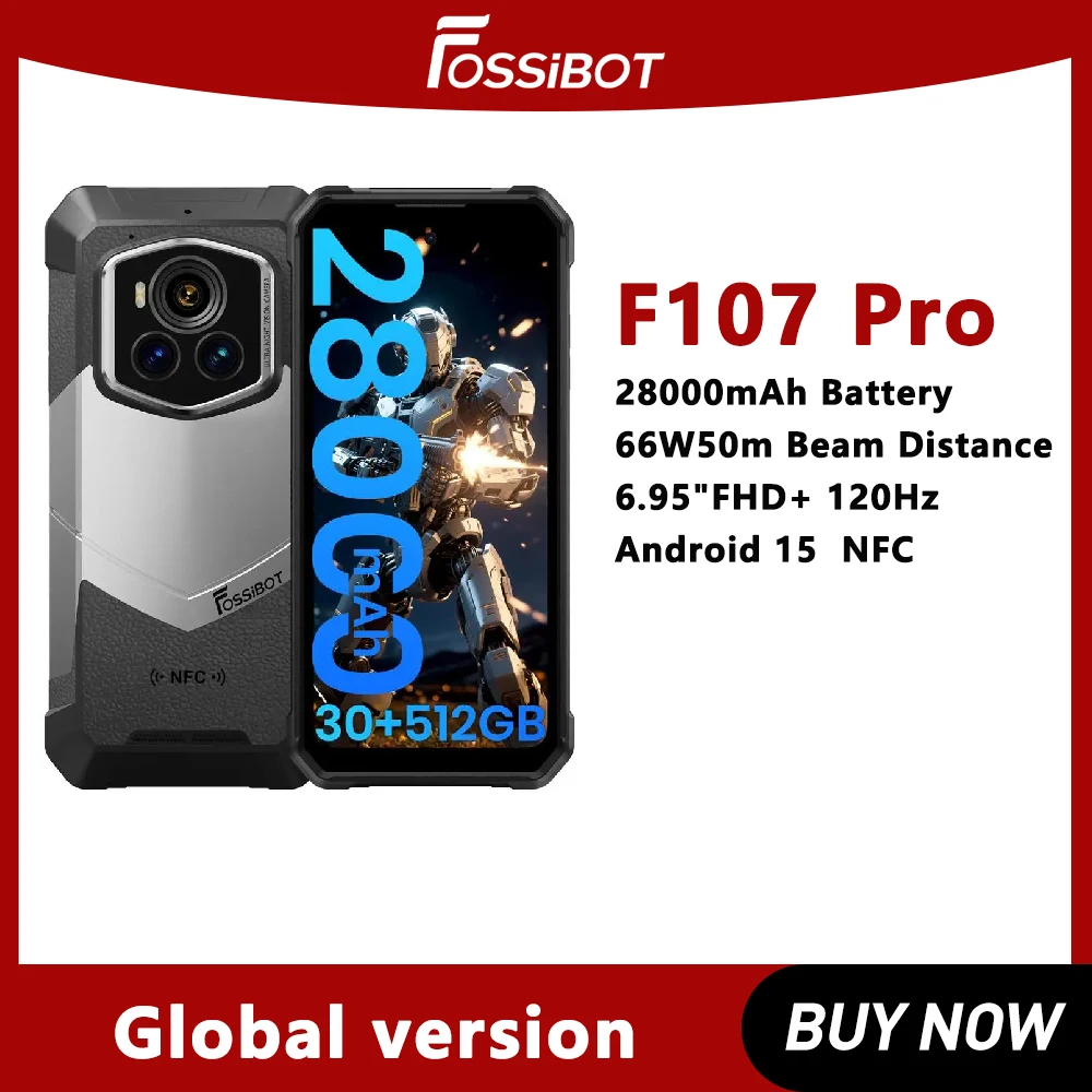 NEW FOSSiBOT F107 PRO 5G Rugged Smartphone,Up to 30GB+512GB,6.95