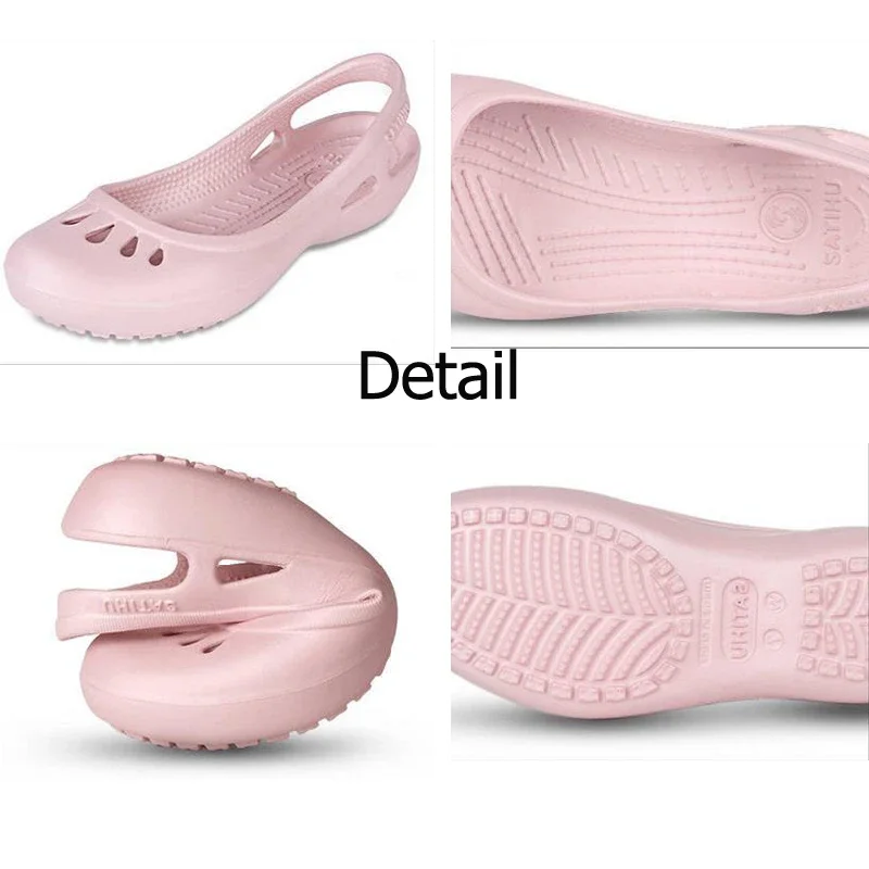 2024 New Summer Women\'s Shoes Lightweight Non-slip Hollow Flat Nurse Sandals Outdoor Beach Jelly Shoes