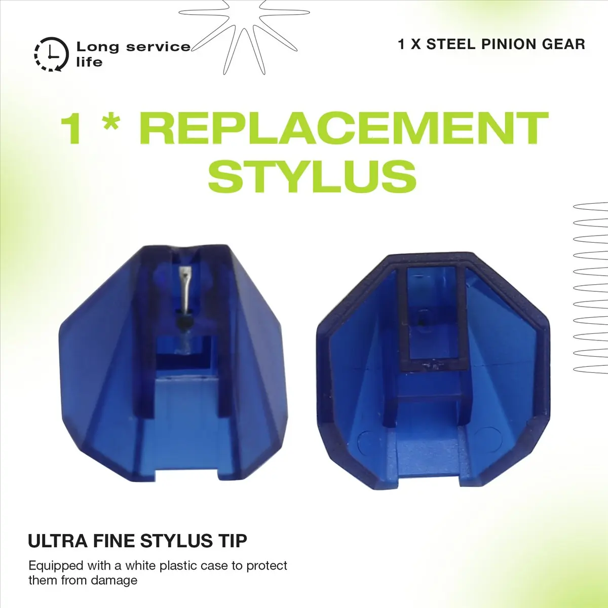 Y60A NEW-Moving Magnet Replacement Stylus Replace Stylus for Ortofon 2M Blue Turntable LP Vinyl Record Phonograph