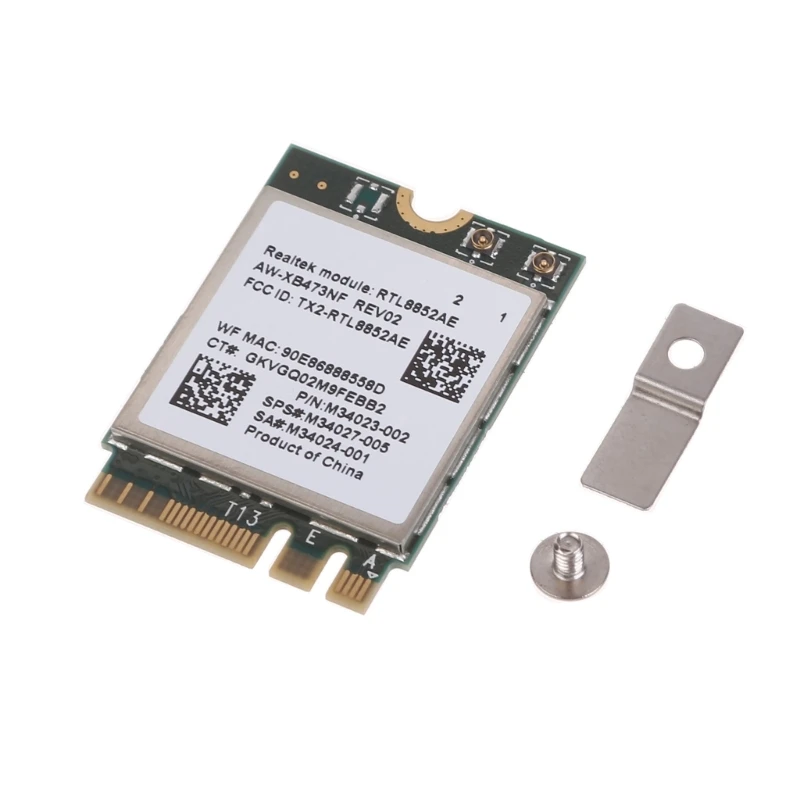 RTL8852AE Kit de carte WiFi double bande 6 802.11ac ax sans fil NGFF M.2 2230 adaptateur réseau de carte WiFi BT5.2 pour Windows