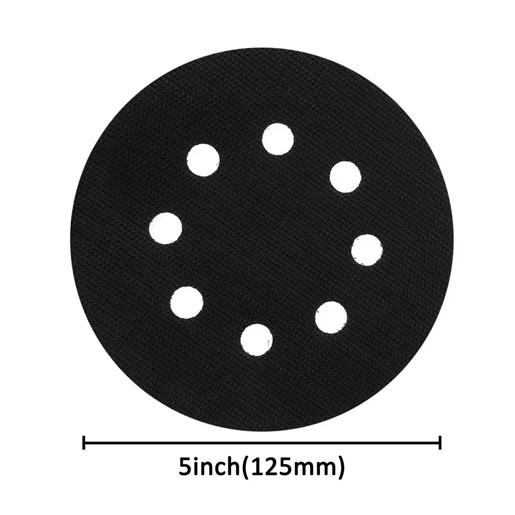 Tampone di interfaccia di protezione della superficie ultrasottile a 8 fori da 5 pollici per platorello abrasivo dischi abrasivi in spugna Hook & Loop lucidatura rettifica