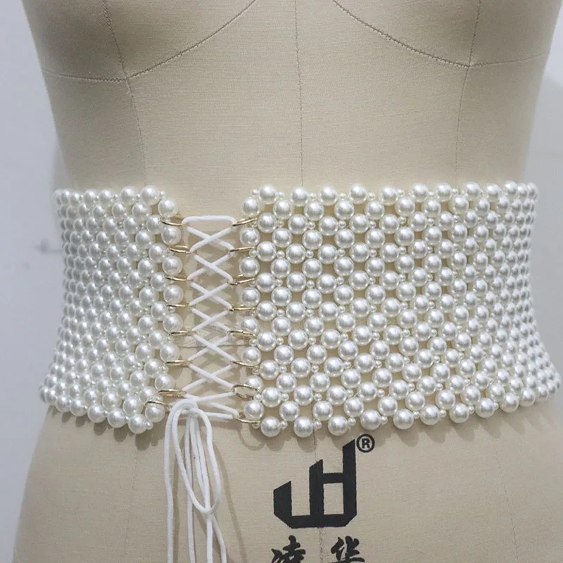 2023 Autumn Pearl Belt For Office Lady Elegant Waist Chains White Female Outfitting Jewelry Fashionable Accessory Birthday Gift