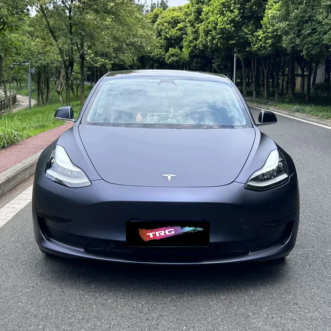 TRG Film Ultra Matte Black Fantasy Blue PET Vinyl Film Car Paint Series Original Matte Finish Auto Body Decal Wrap view 2