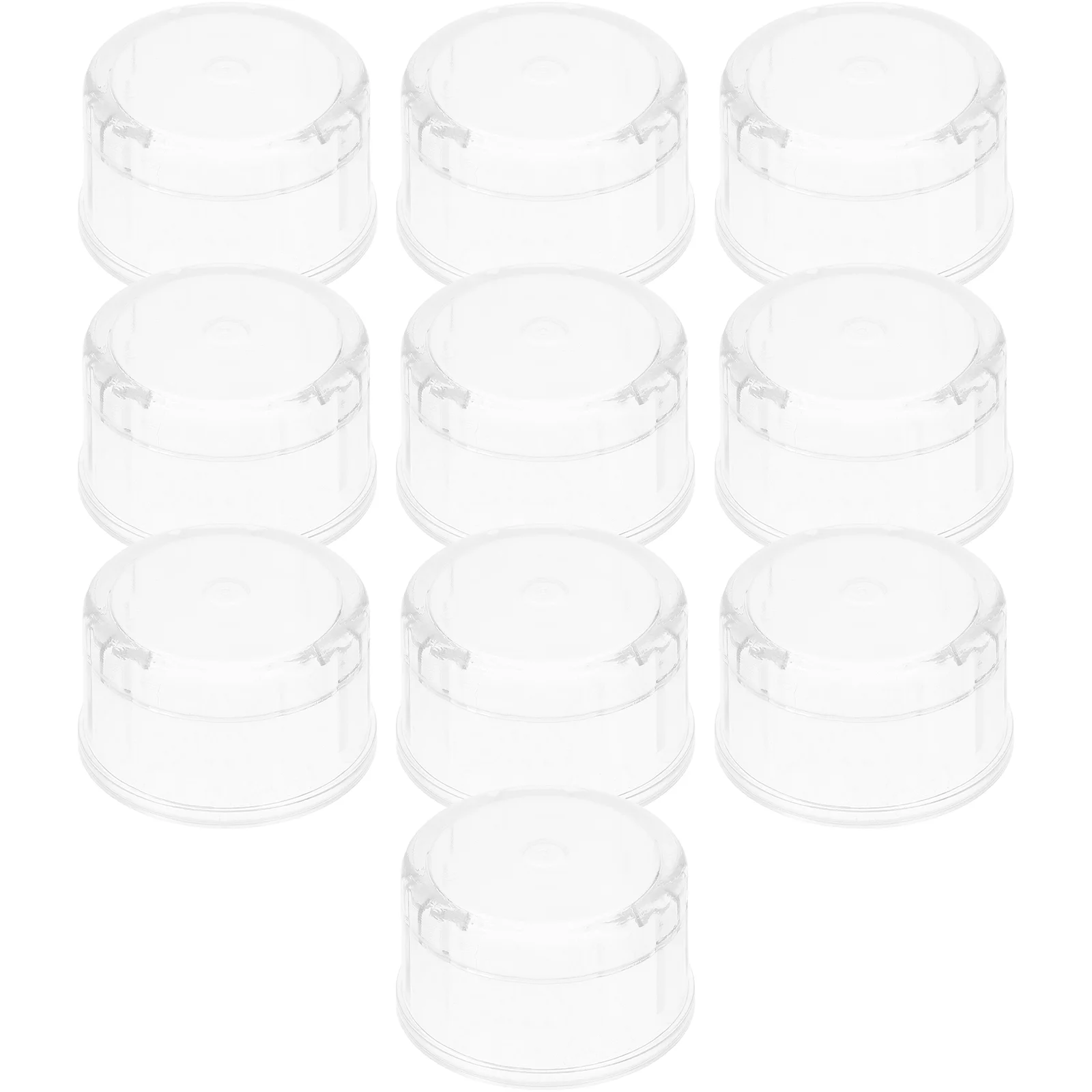 10 Pcs Cocktail Shaker Covers Press Cup Lids Reusable Trundle Bed Non Spill Cap Round Caps