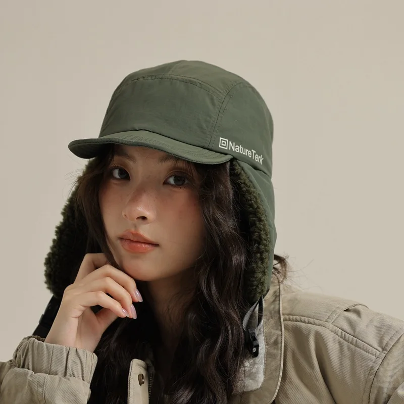 High Quality Winter Letter Lei Feng Cap Warm Outdoor Skiing Flight Hat Men and Women Fleece Outdoor Ear Protection Russia Hat
