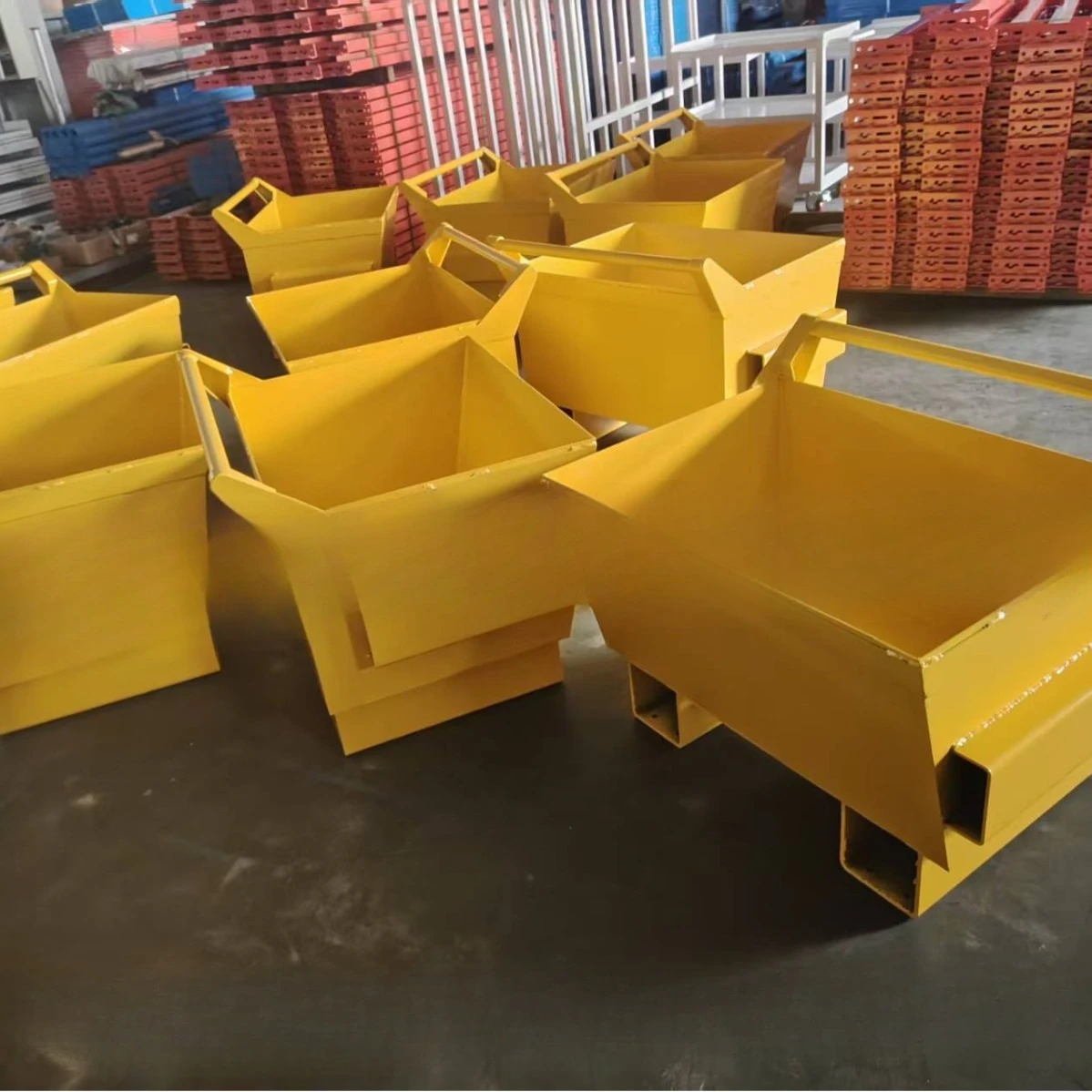 Steel cart, strong and durable, plastic-sprayed, with pulleys