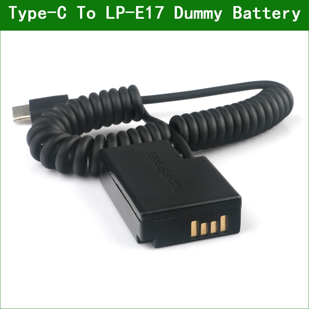 

Type-c USB-C To LP-E17 LPE17 LP E17 ACK-E18 DR-E18 Dummy Battery For Canon EOS R50 R8 850D 8000D 9000D RP