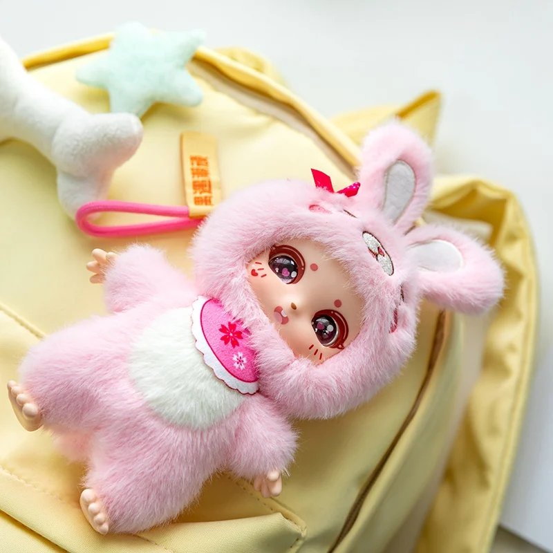 Regalo di Natale Serie animali V2 Bambola anime Figura carina Borsa a sorpresa Ciondolo Kawaii Coniglio Orso Portachiavi Peluche in vinile