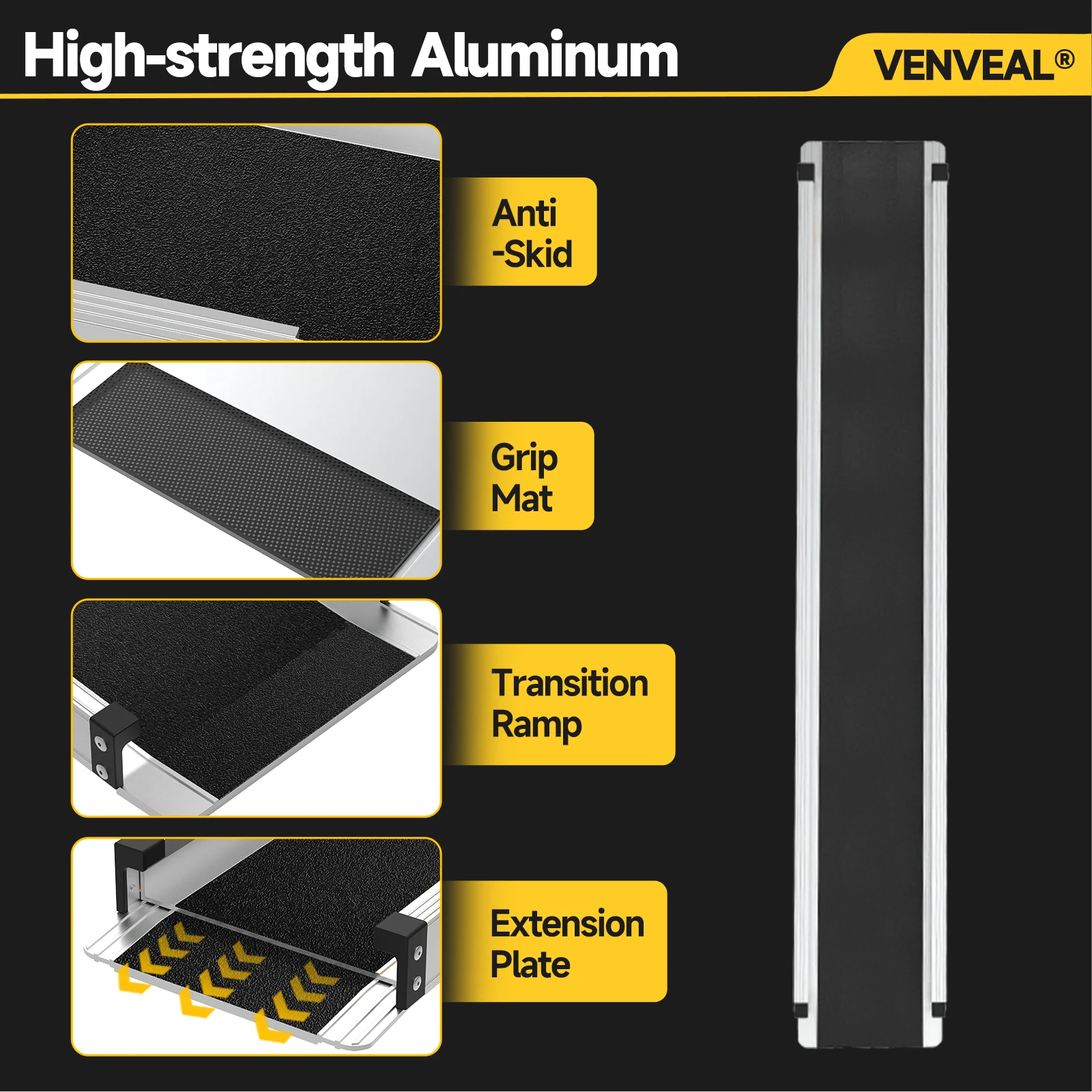 Professional affordable 4-foot portable wheelchair ramp