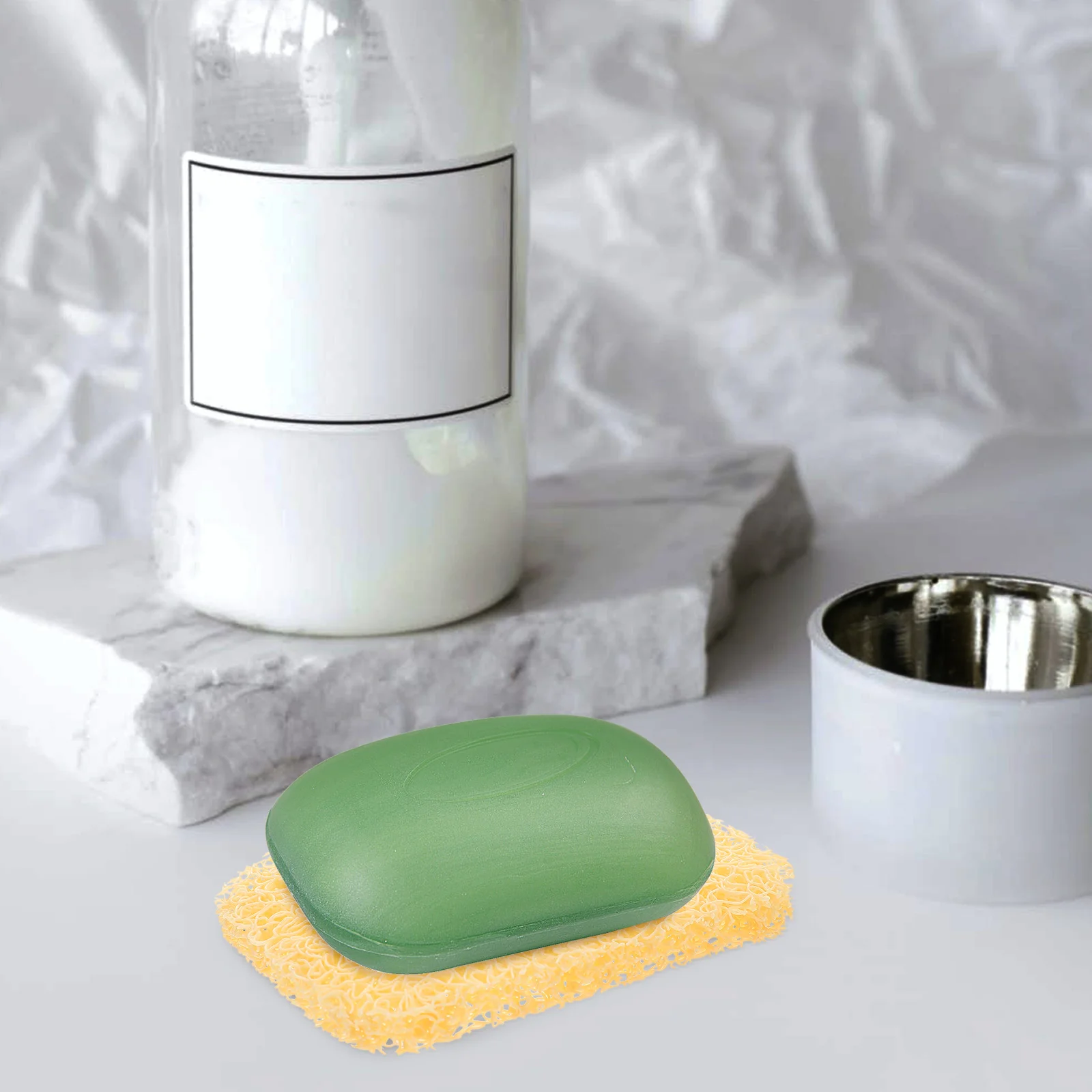 

6Pcs Bathroom Soap Saver Heavy Duty Non-Slip Soap Pad with Water Drain Design for Home Travel Use Shower