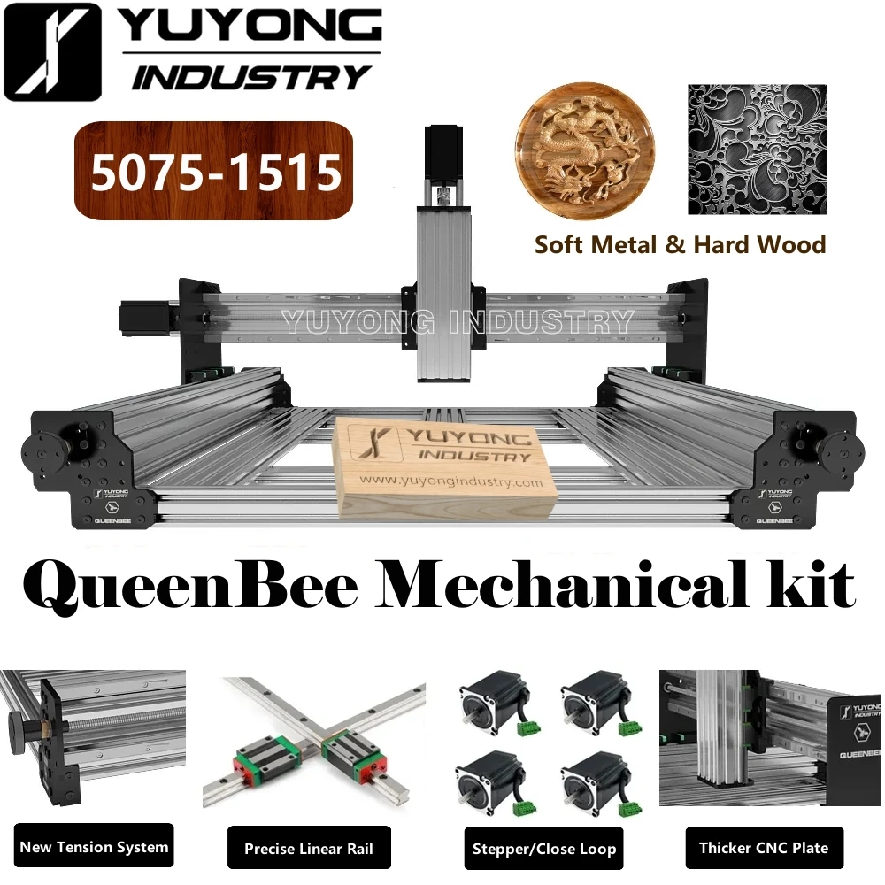 YUYONG INDUSTRY QueenBee ULTRA CNC Mechanical Kit Linear Rail Upgraded Precise Router Engraving Machine