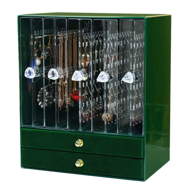 Jewelry Box Organizer Plastic Drawer Ring Necklace Jewelry Boxes Storage for Women Bracelet Earrings Display Holder Accessories