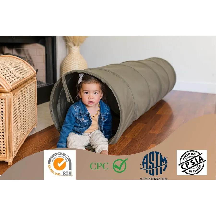 Kids Play Tunnel - 6ft Pop Up Crawl Tunnel for Toddlers Babies - Collapsible Tunnel Toy Gift for Boy and Girl - Play Tunnel Tent