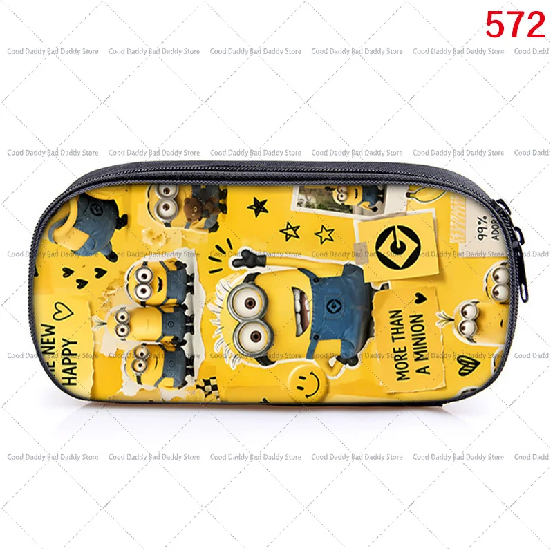 Kids Anime Creative Pencil Bag Accessories Miniones Cartoon Pen Case for Boy Girl Children Cute Stationery Storage Pouch Gifts