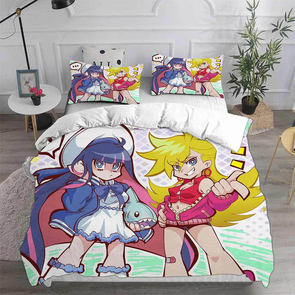 Panty & Stocking with Garterbelt Bedding Sets Bed Cover Comforter Duvet Cover Pillow Case 2-3 Pieces Sets Adult Boy Girl Gifts