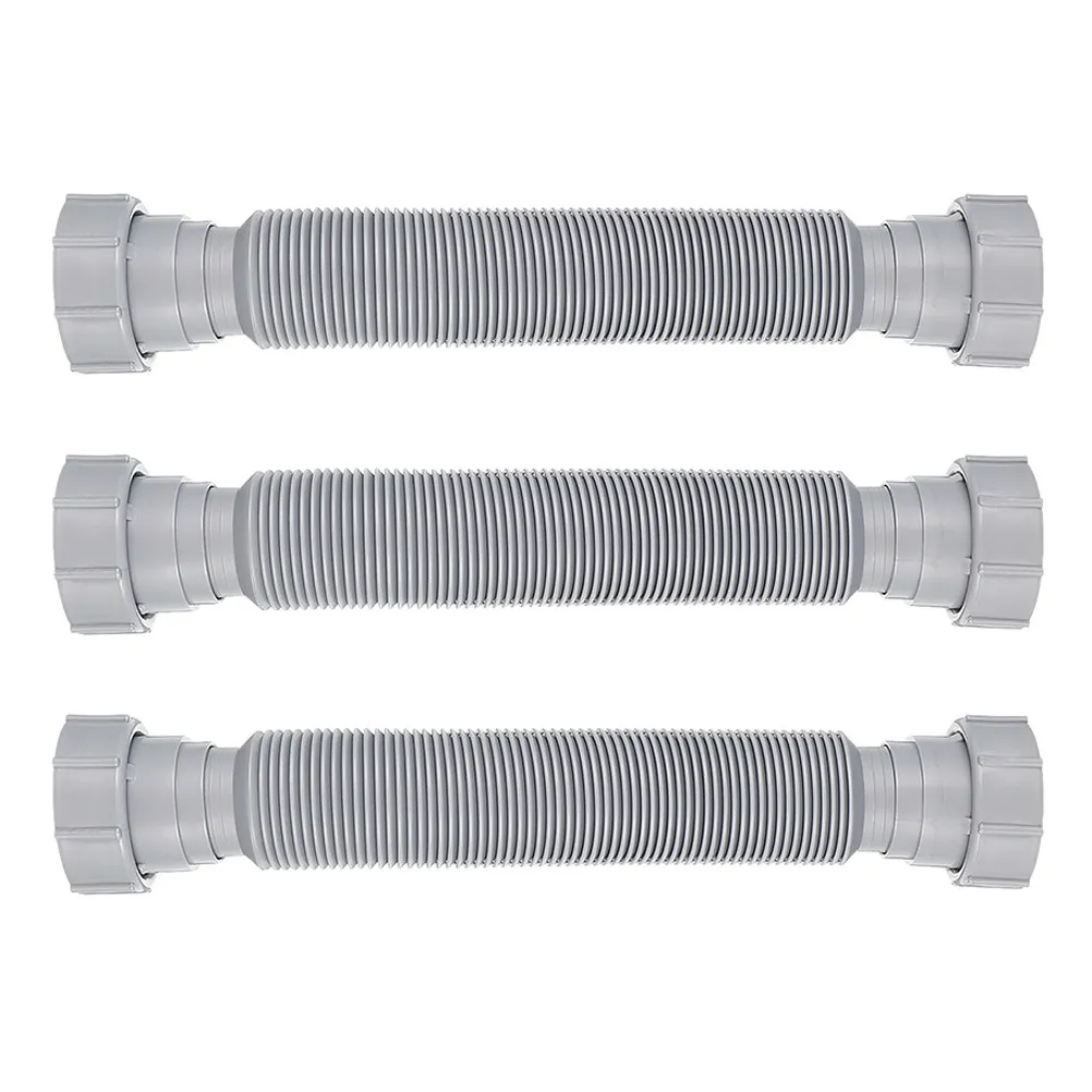 

Flexible Sink Drain Pipe 45 2mm Corrugated Double Head Connection Tube Leak Proof Kitchen Bathroom Drainage Solution Adjustable