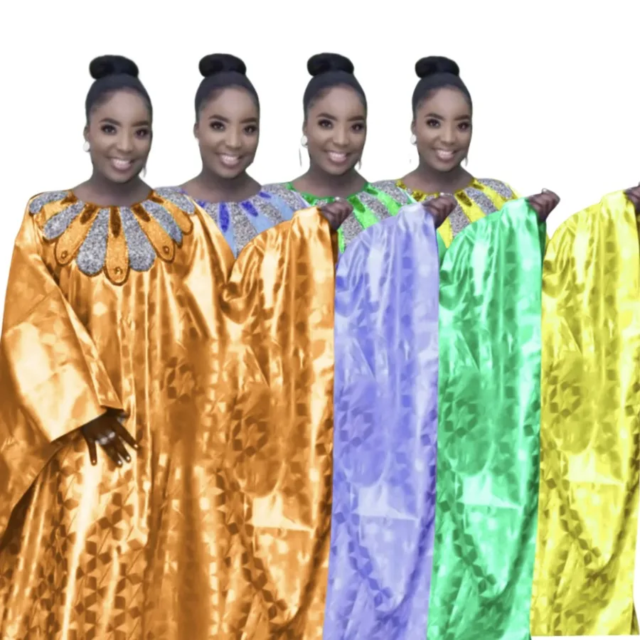 European Dashiki Muslim Abayas For Women Dubai Maxi Bazin Dresses Pattern Print Kaftan Batwing Sleeve Sashes Pullover Robe