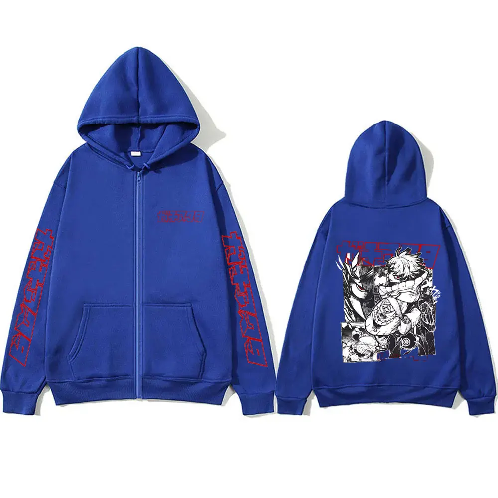 Anime Gachiakuta Rudo Grafik-Merchandise Reißverschluss-Hoodie für Männer und Frauen Lässige Übergroße Zip-Up-Jacke Männlicher Cartoon-Manga Zip-Up-Sweatshirt – Detail 4
