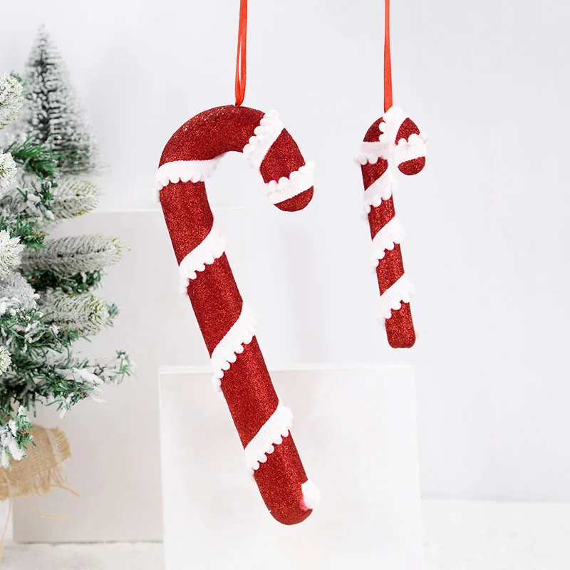 

Christmas Candy Canes Lollipop Cane Pendant Xmas Tree Hanging Ornaments Xmas New Year 2025 Navidad Noel Party Home Decoration