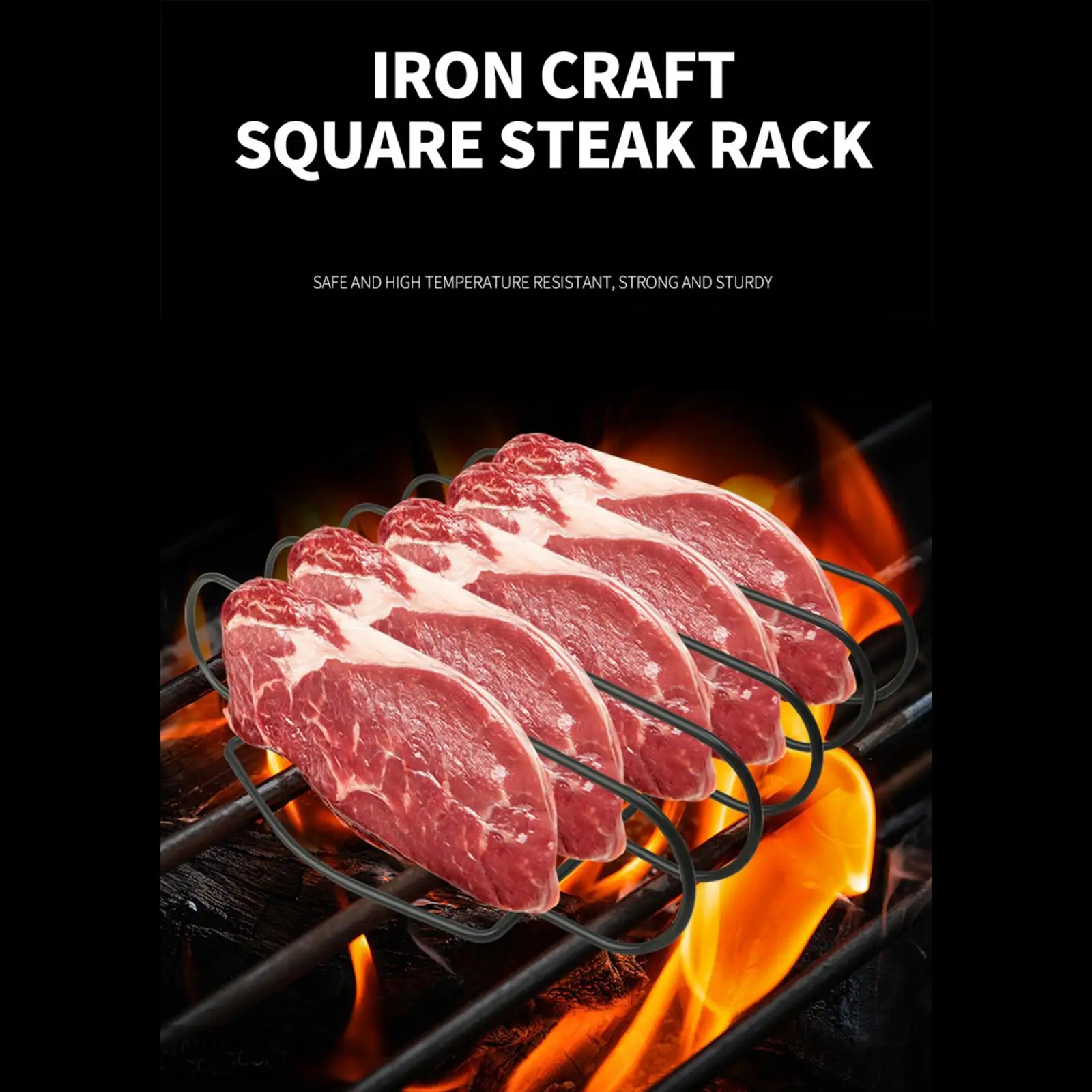 Non-Stick Steak Stand Roasting Grilling Kitchen BBQ Accessories