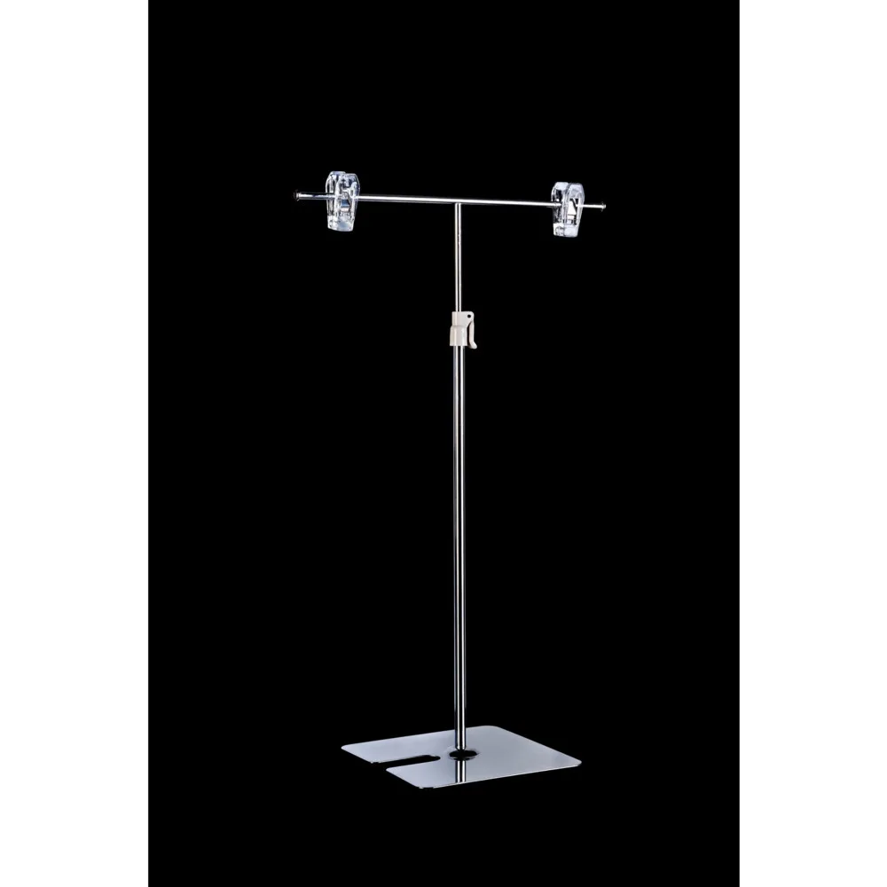 T Shape Display Stand For Supermarket Store Metal Poster Stand