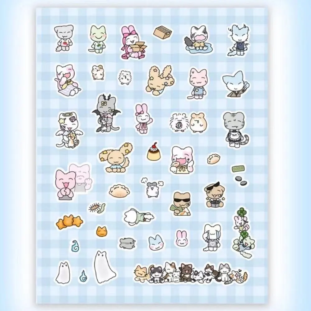 1/4 Pcs Kitten Stickers Season 1 Korean Ins Cartoon Gooka Hand Account Stickers Wholesale Cheap DIY Goo Ben Materials