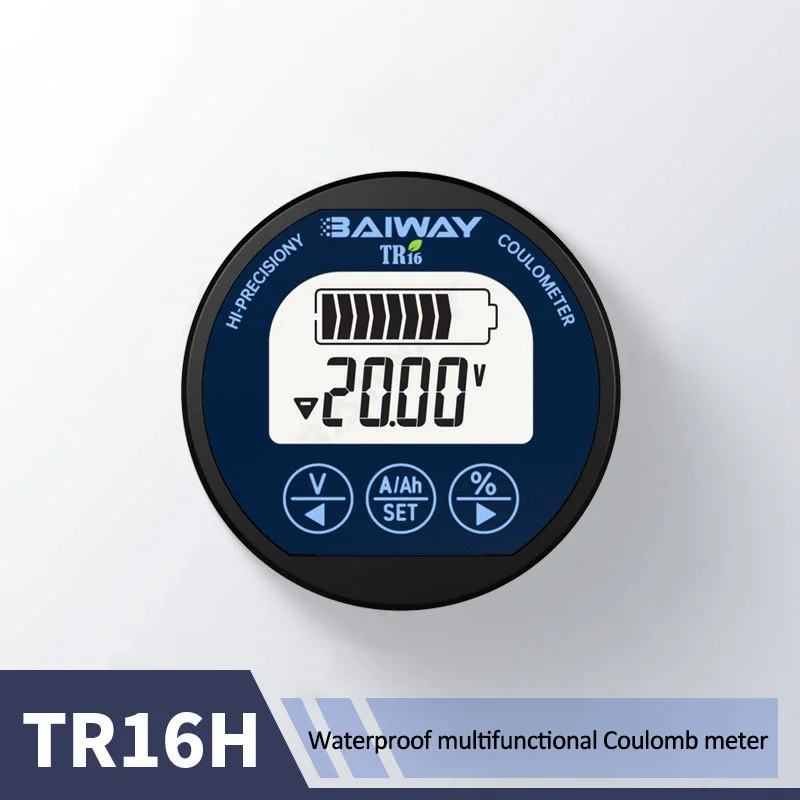 TR16 80V 50A 100A 350A Battery Capacity Monitor for Electric Vehicle Coulomb Counter Meter Lithium Lipo Lifepo4 Power Indicator