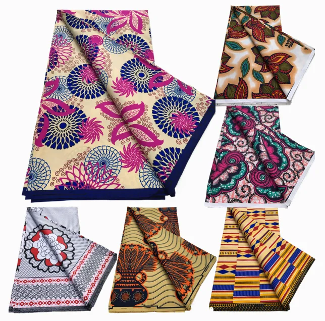 Most Popular Veritable African Wax Real Fabric Nigeria Ankara Wax Fabrics Block Prints Batik Dutch High Quality Sewing Cloth