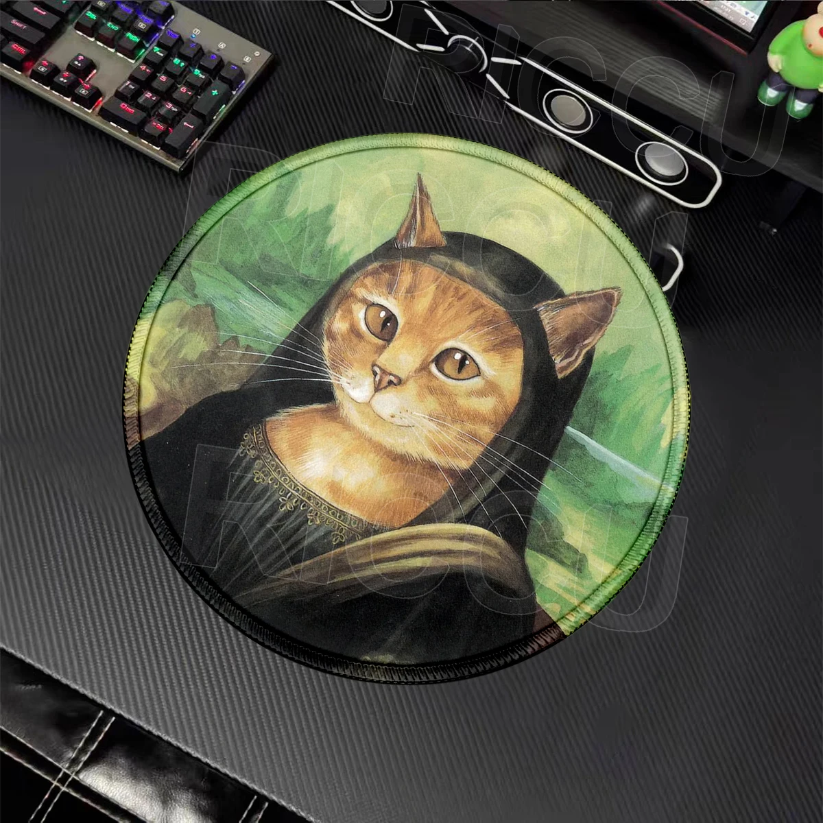 Oil Painting Art Cute Cat Mouse Pad Vintage Starry Night Kitty Mousepad Van Gogh Mouse Mat Gamer Computer Mats Desk Accessories