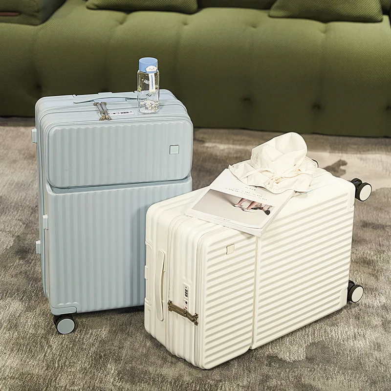 Front Opening Luggage Compartment Side Open Boarding Trolley Box Female Small Lightweight Travel Box Silent Universal Wheel