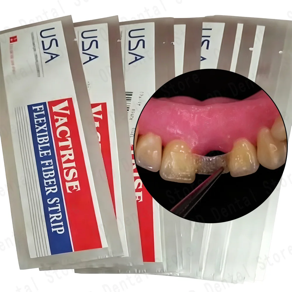 High Strength Flexible Dental Splinting Fiber Strip for Loose Tooth Stabilization Light Activated Bonding