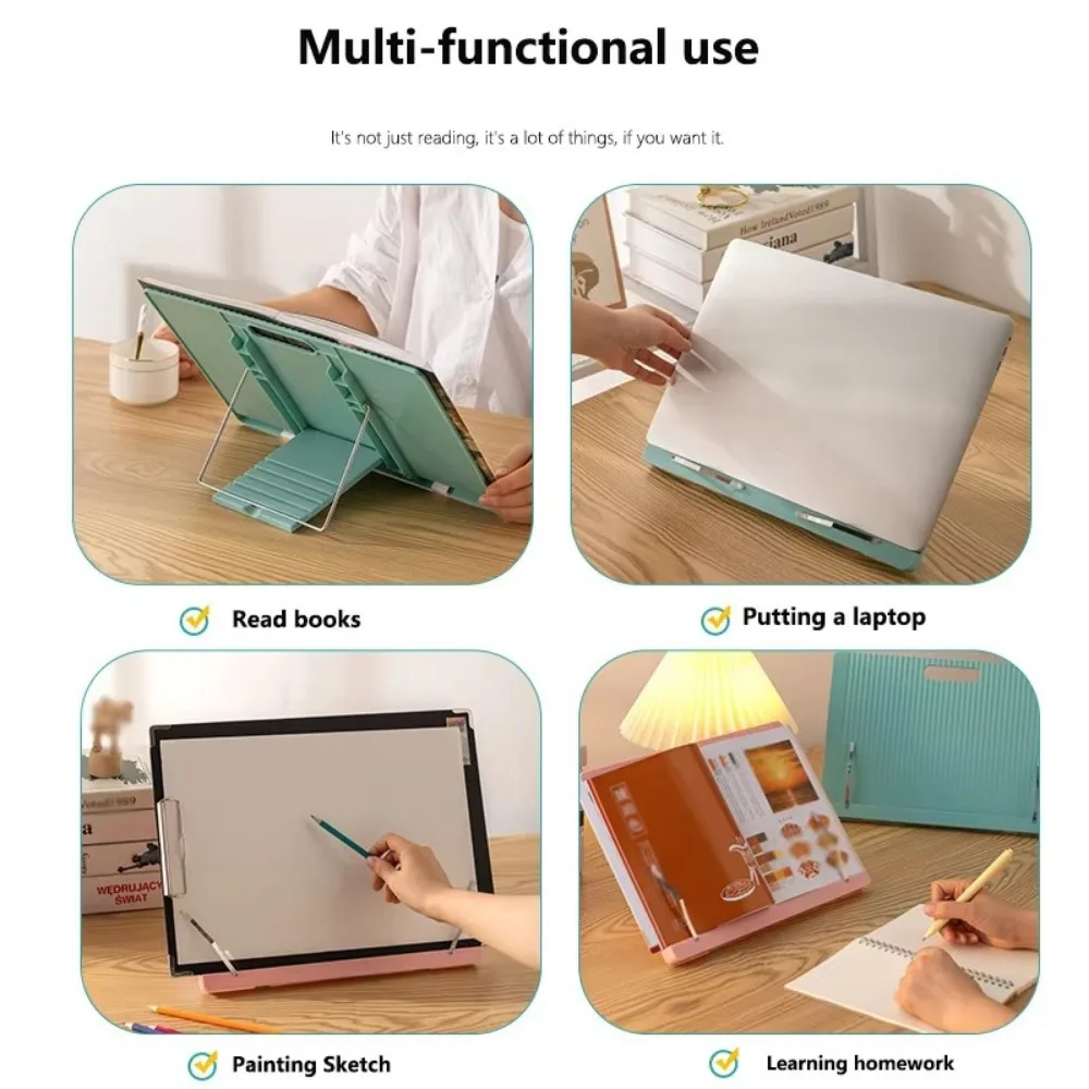 حامل كتب جديد قابل للتعديل قابل للطي حامل كتب القراءة المحمول متعدد الوظائف رف وصفة الكتب للكمبيوتر اللوحي النتيجة الموسيقية #2