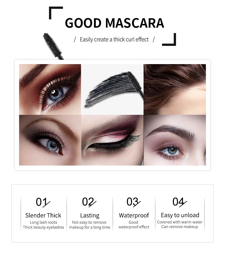 Rimel VIBELY Silk Fiber mascara 4d Volume Waterproof Eyelashes Lengthens Curled Long lashes Mascara Black Bright Eye Makeup Mask