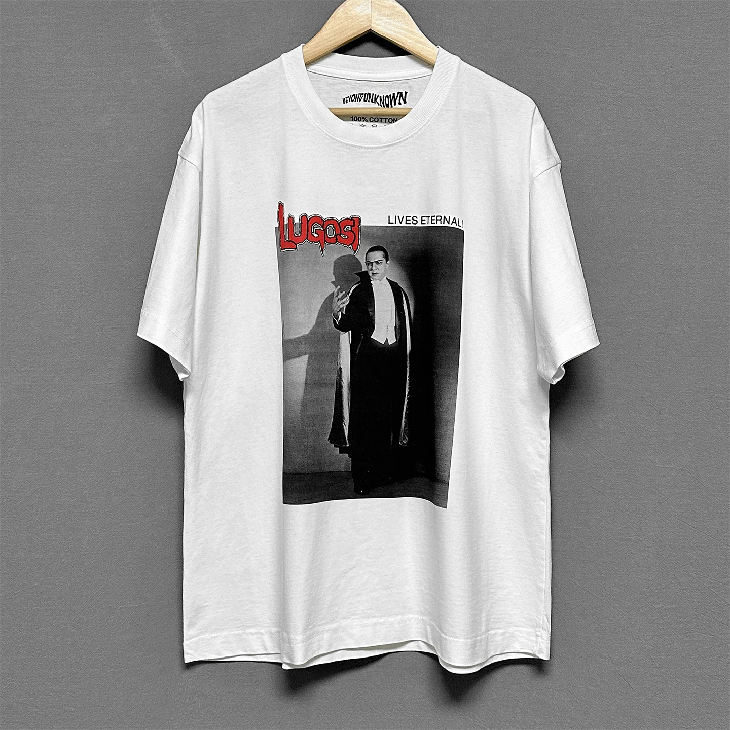 Bad Taste Bela Lugosi T-Shirt Lives Eternal Dracula Vimpire Ed Wood Classic Movie Men's Short Sleeves Printed Clothing Shirt