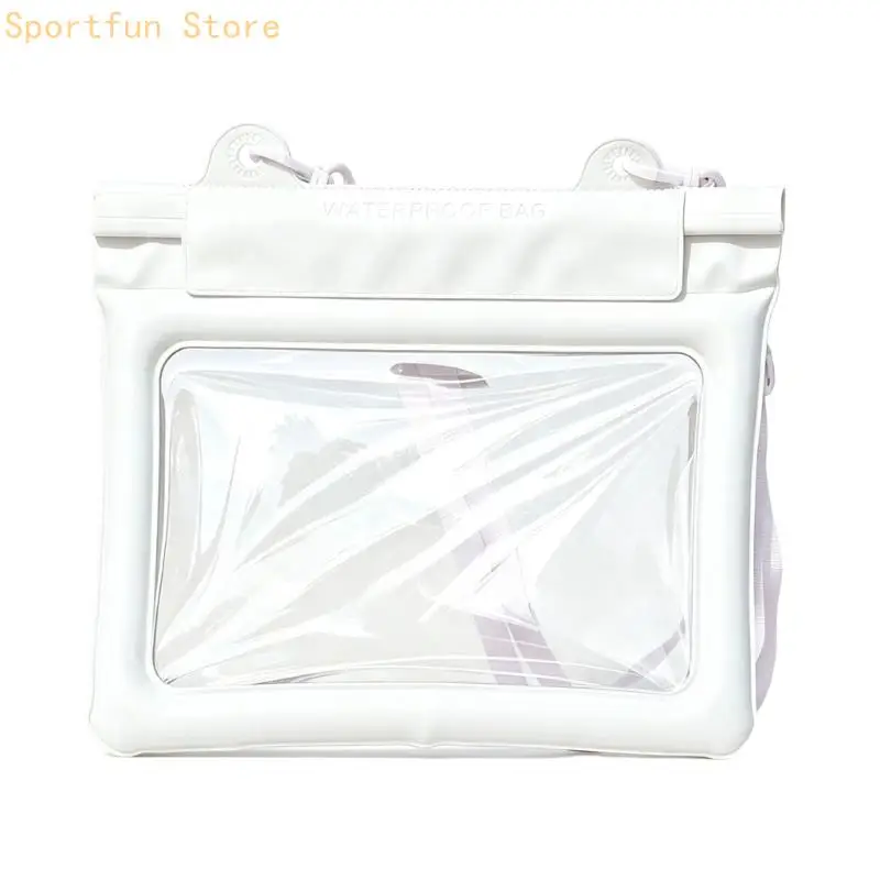 Waterproof Phone Bag with Clear Window and Adjustable Neck Lanyard for Beach X7JD