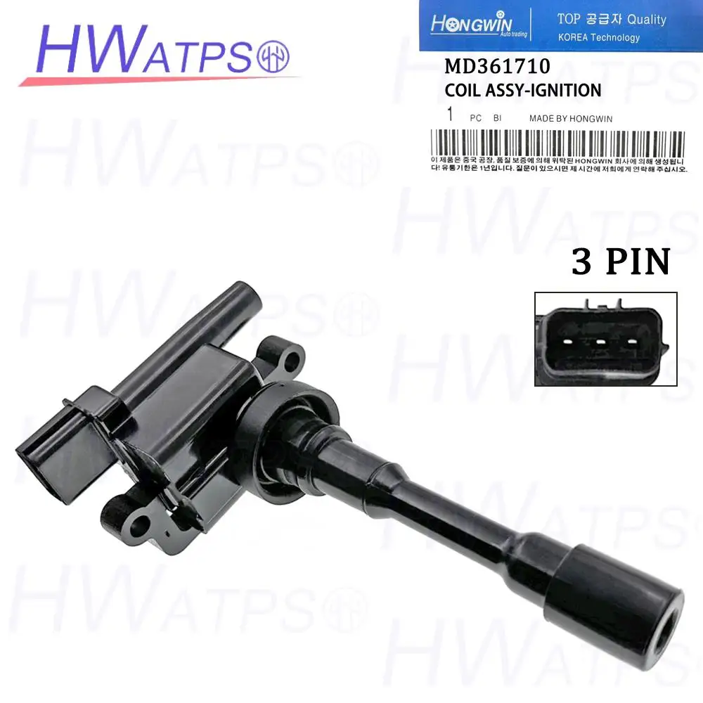 4pcs MD361710 Ignition Coil & Plug Fits Mitsubishi Space Star Lancer 1.6L Mirage V 1.3 4Cyl 1.3L 1.6L 1.8L 2.0L 099700048
