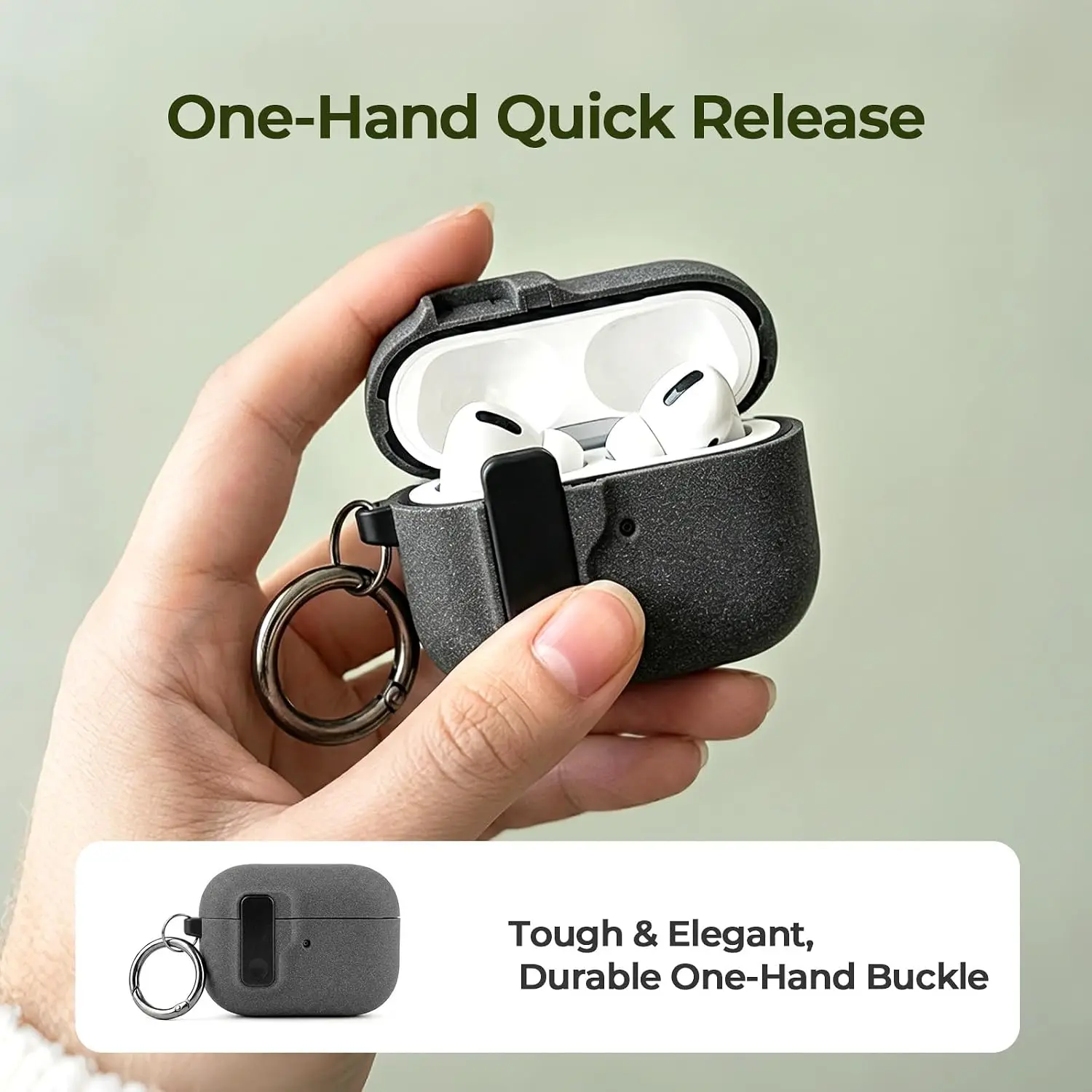 Case For Airpods 4 Shockproof Security Lock Protective Cover with Keychain For Airpods Pro 2 2nd Generation For AirPods Pro Case view 2
