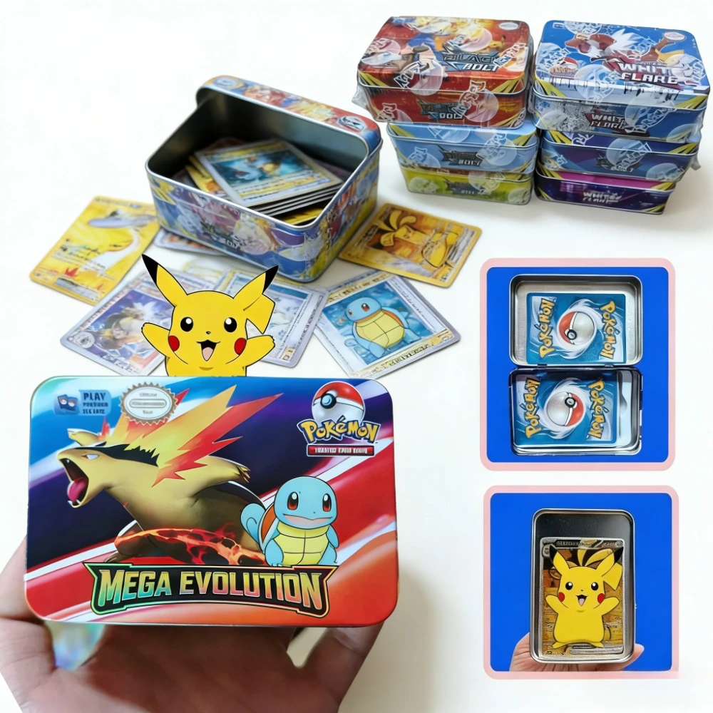 Caja de Cartas Pokémon Pikachu - 42 Piezas MEGA Evolution Lost Origin Juego de Batalla Juguetes |   Gran Oferta para Niños y Niñas