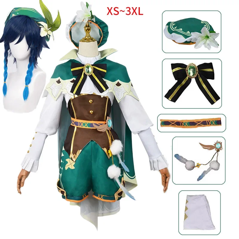 Twenty Cosplay Costume Wig with Hat Stockings Party Comic Costume Game Impact Twenty Cosplay Full Set