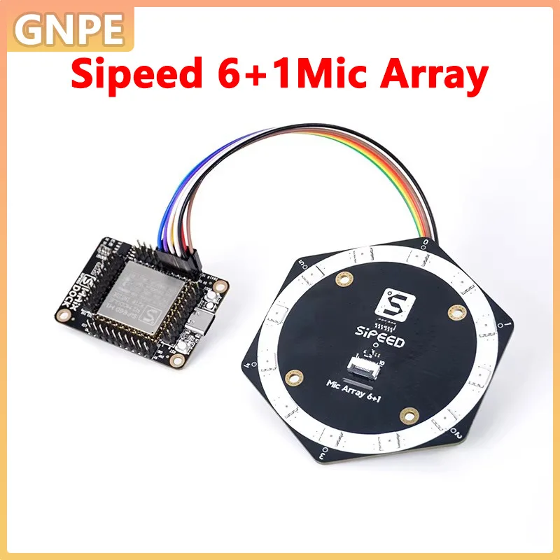 Sipeed 6+1Mic Array Drive-Free USB Sound Card Microphone Array Sound Source Positioning Module