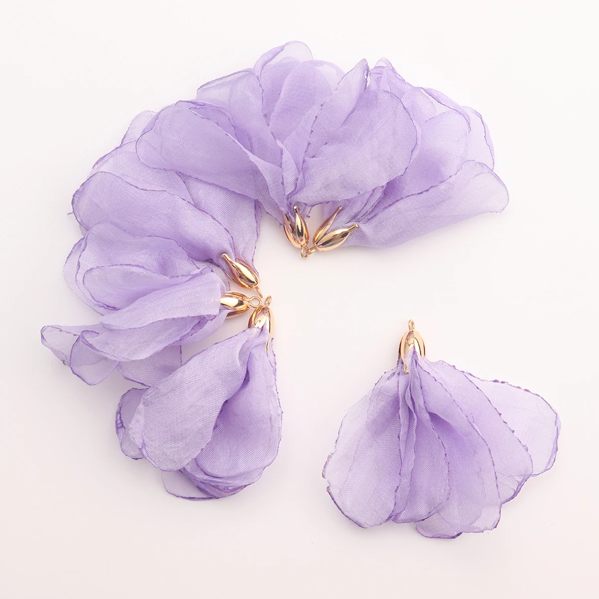 aassoonas, 10 Stück/Lot, F135, Schmuckherstellung, Schmuckzubehör, handgefertigte Accessoires, Anhänger, Kupfermetall, Blumenform, DIY-Ohrringe – Detail 5