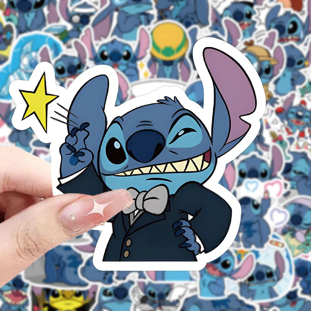 10/30/50/120pcs Cute Disney Cartoon Stitch Stickers for Kids Kawaii Anime Decals Graffiti Laptop Skateboard Phone Sticker Toys