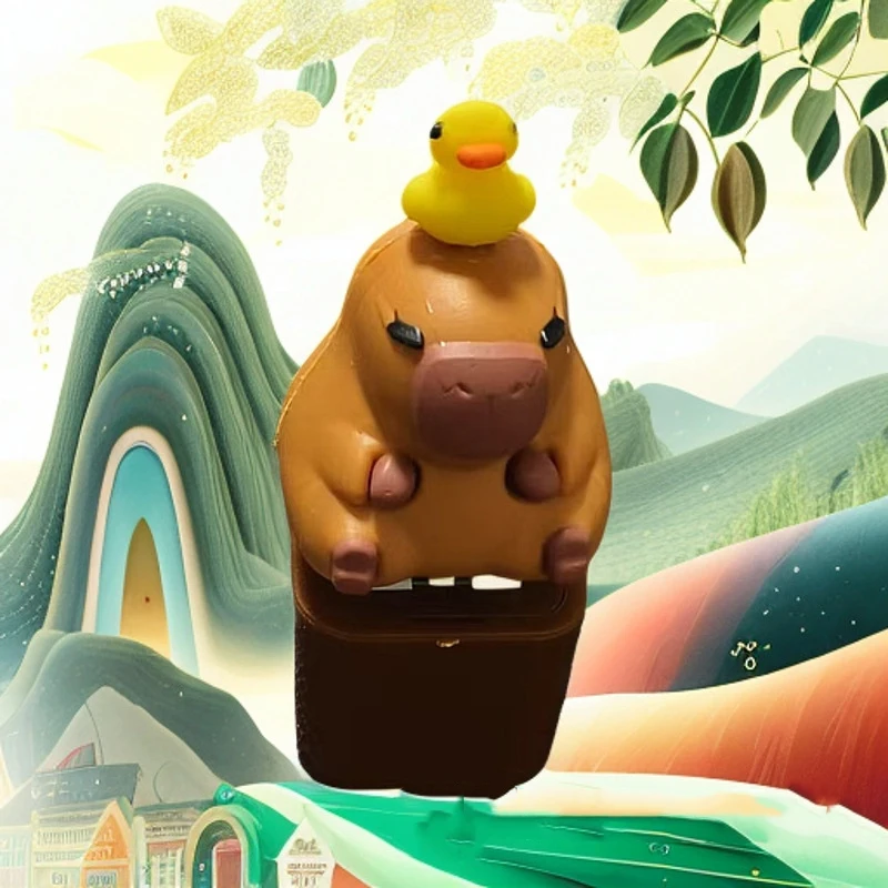 Novo botão chaveiro som e luz dos desenhos animados pingente alívio do estresse brinquedos saco chaveiro bonito luminoso brinquedo de descompressão