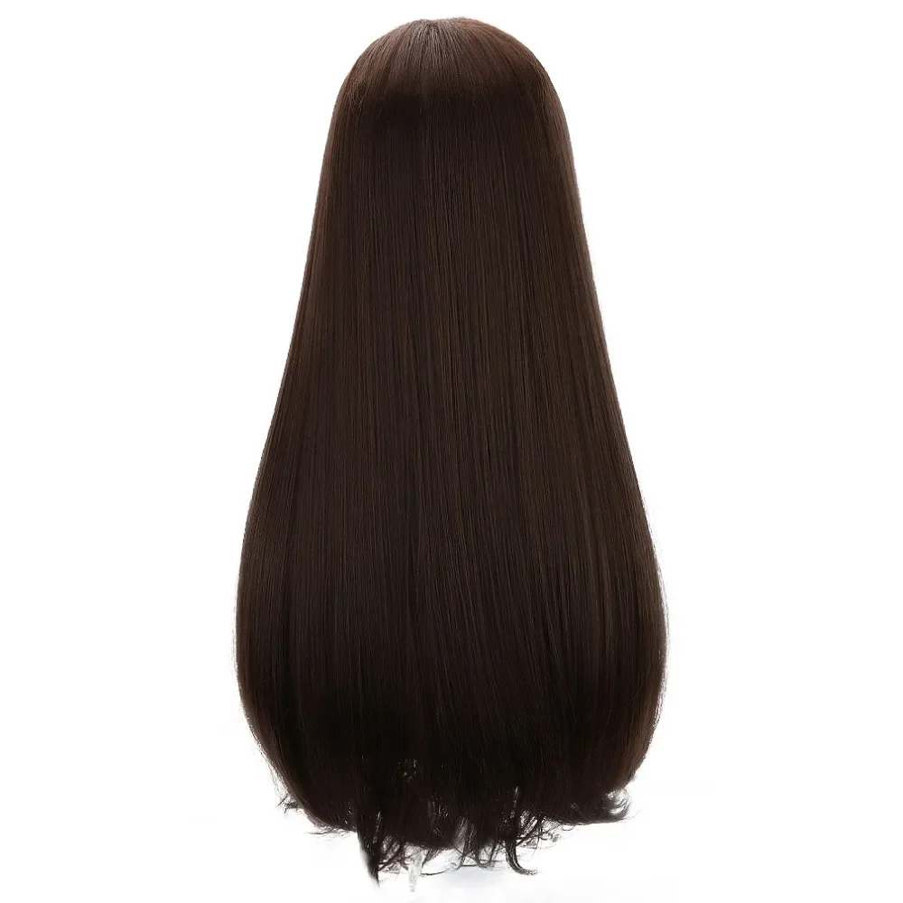 ACAG Long Straight Synthetic Silver Brown 24\