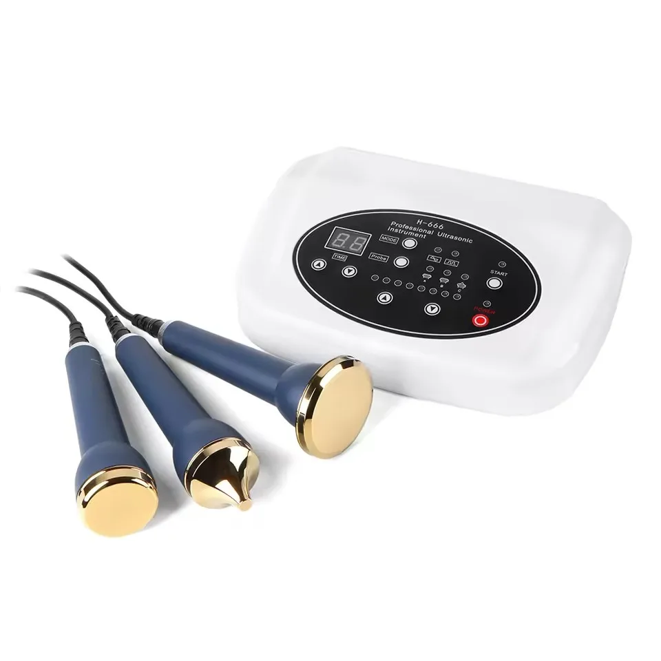 3 Probes Ultrasound Facial Body Therapy Ultrasonic Ion Face Massager Skin Rejuvenation Machine