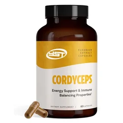 Cordyceps sinensis mushroom supplement - used for energy and endurance, lung health, and immune enhancement (60 capsules)