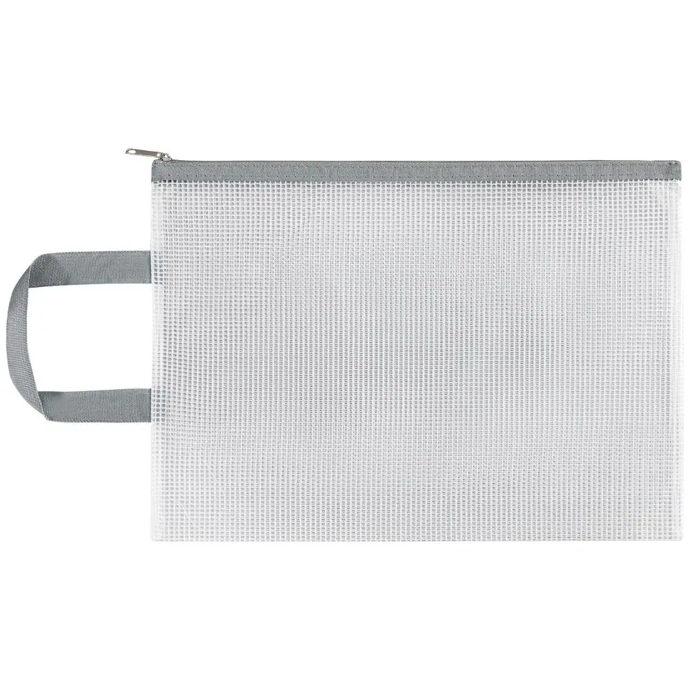 

Double-layer Mesh Zipper Storage Bag Waterproof Transparent A4 File Folder Bag PVC Portable Document Bag Storage Pouch
