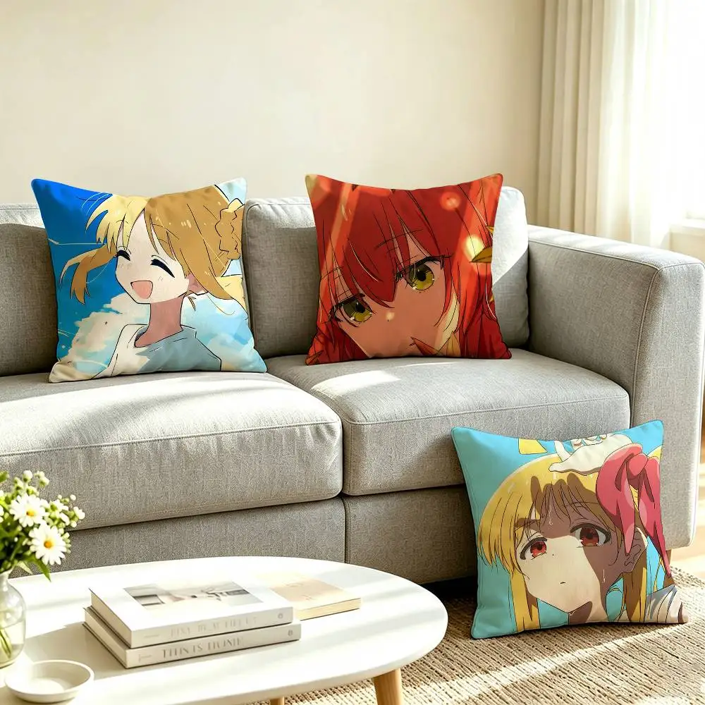 B-Bocchi The Rock Ikuyo Kita Nijika Ijichi  Pillow Case Square Double-Sided Sofa Cushion Cover Bedroom Bedside Pillow